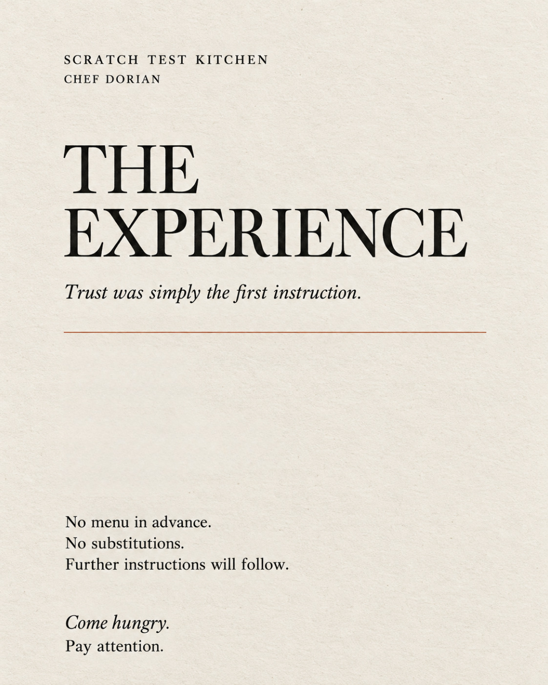 THE EXPERIENCE | October 17