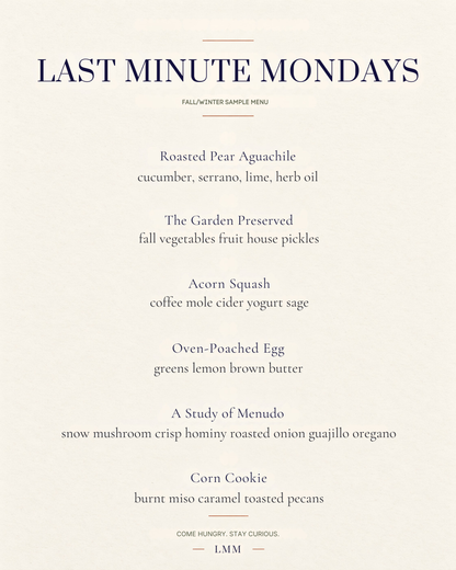 Last Minute Mondays
